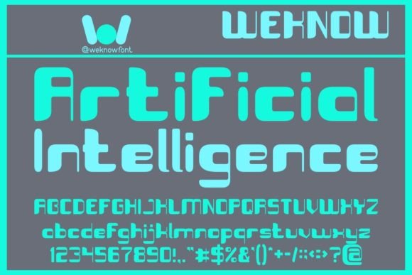 Artificial Intelligence Font for Modern Brand Identity