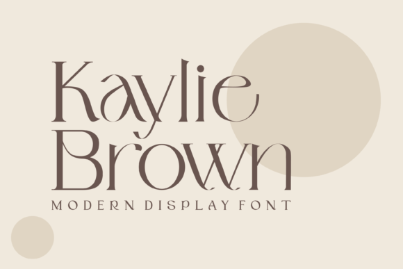 Kaylie Brown: An Elegant Display Font for Editorial Design