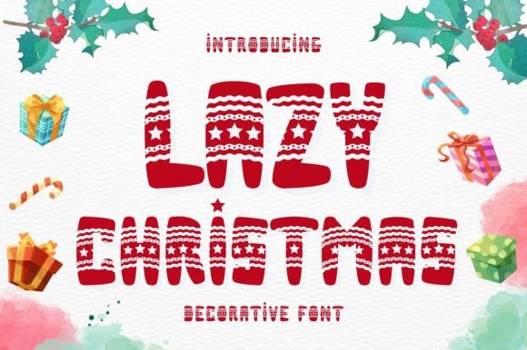 Lazy Christmas: A Playful Display Font for Festive Branding