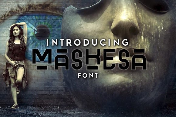 Maskesa: A Stunning Abstract Display Font for Editorial Design
