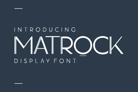 Matrock: A Unique Display Font for Modern Web Design